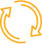Rafraîchissement | Icône de Cycle & Répétition Orange